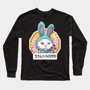 Stay home cute plushy bunny Long Sleeve T-Shirt